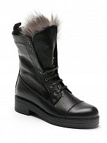 600-2278-2831-164-SIYAH-F "VV-Vito" Ботинки зимние женские натуральный мех